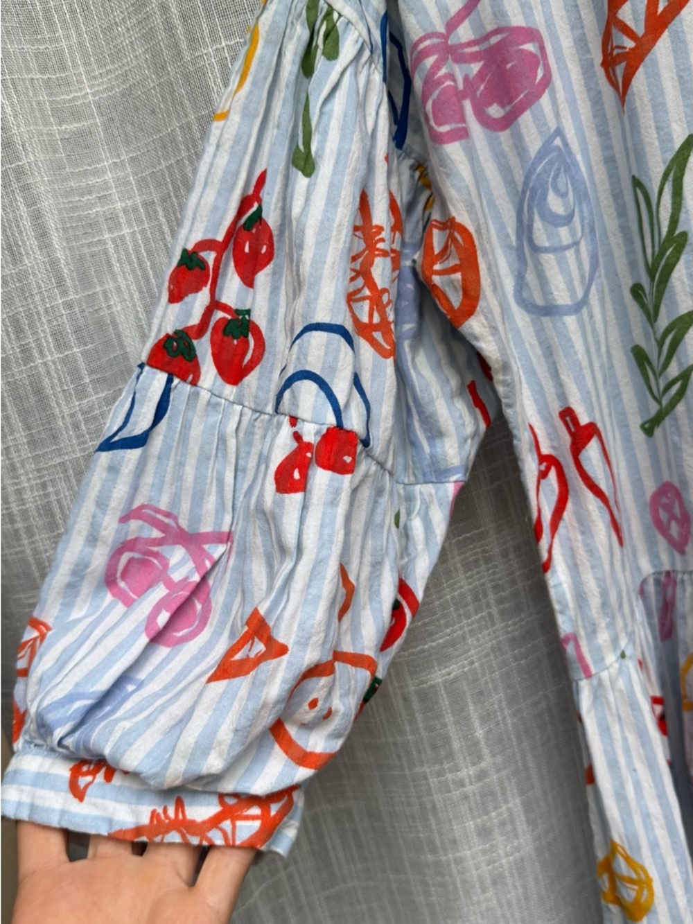 Celandine Painted Citrus Print Button-Up Top - Picture 7 of 10